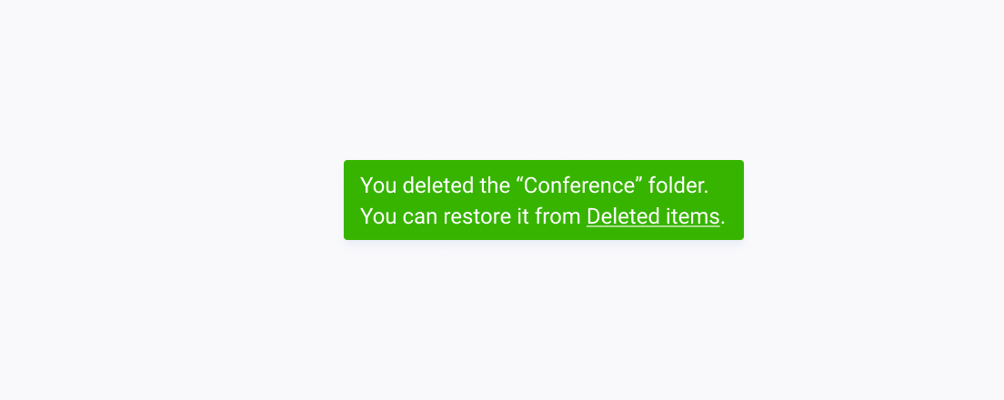 Do not interchange the semantic colors that you apply to the Telerik and Kendo UI Notification as this can lead to confusion. Inaccurate use of a Telerik and Kendo UI Notification caused by the mismatch of the message and the applied semantic color