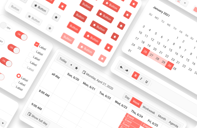 The cover image of the Telerik and Kendo UI Kit for the Default theme
