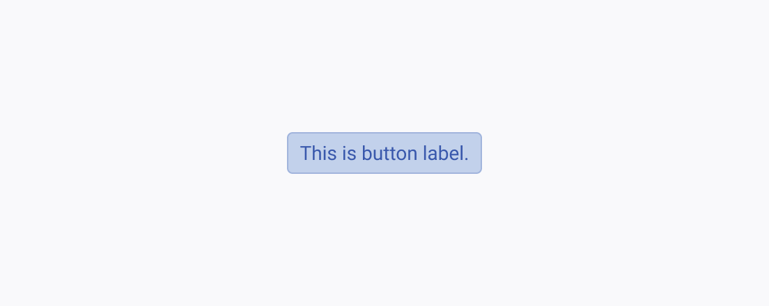 A Telerik and Kendo UI Button showing a four-word sentence inside ending with a period.