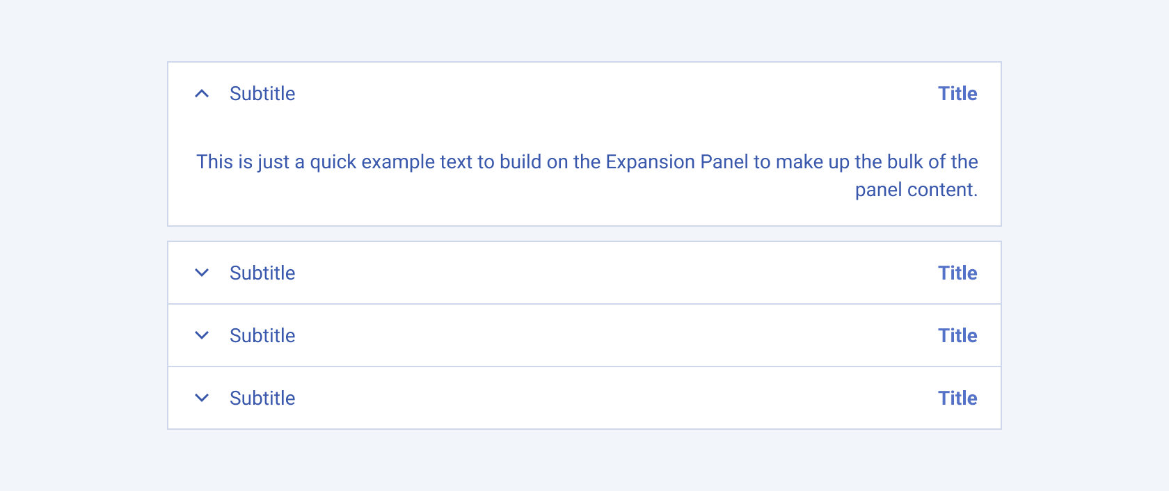 The Telerik and Kendo UI ExpansionPanel component in a right-to-left scenario. The Telerik and Kendo UI ExpansionPanel component showing the right-to-left option.