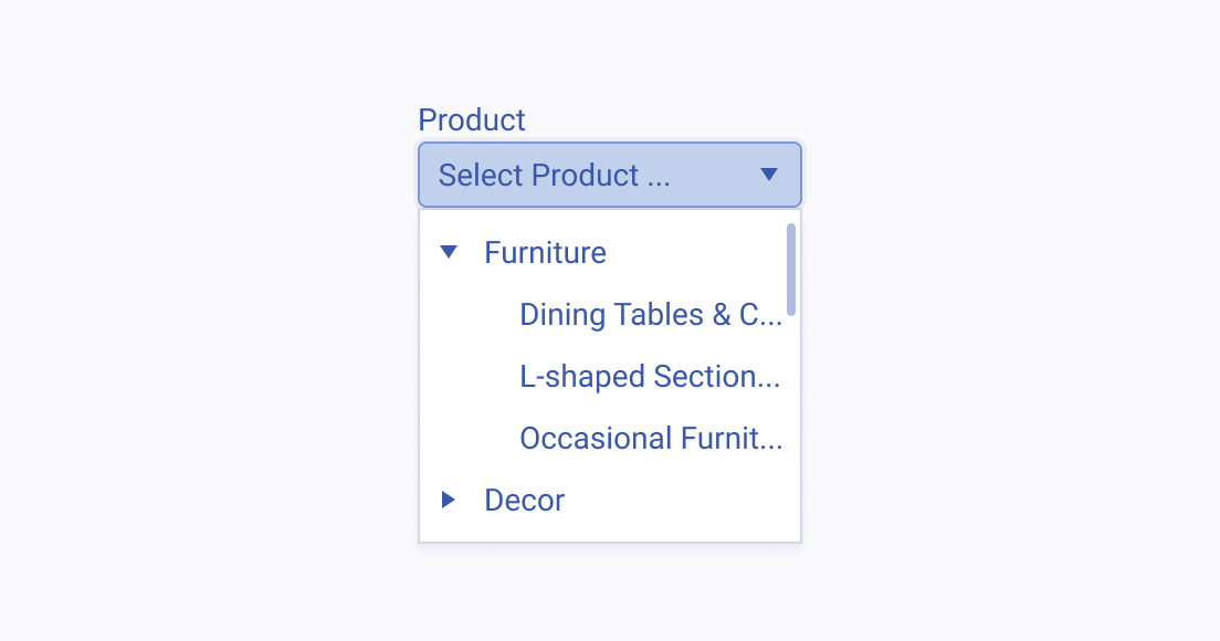 Avoid using too long option names in the Telerik and Kendo UI DropDownTree component A Telerik and Kendo UI DropDownTree component with too long option names