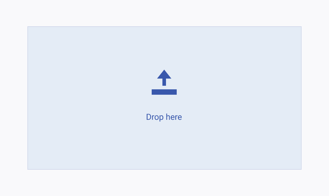A Telerik and Kendo UI ExternalDropZone without label and note texts