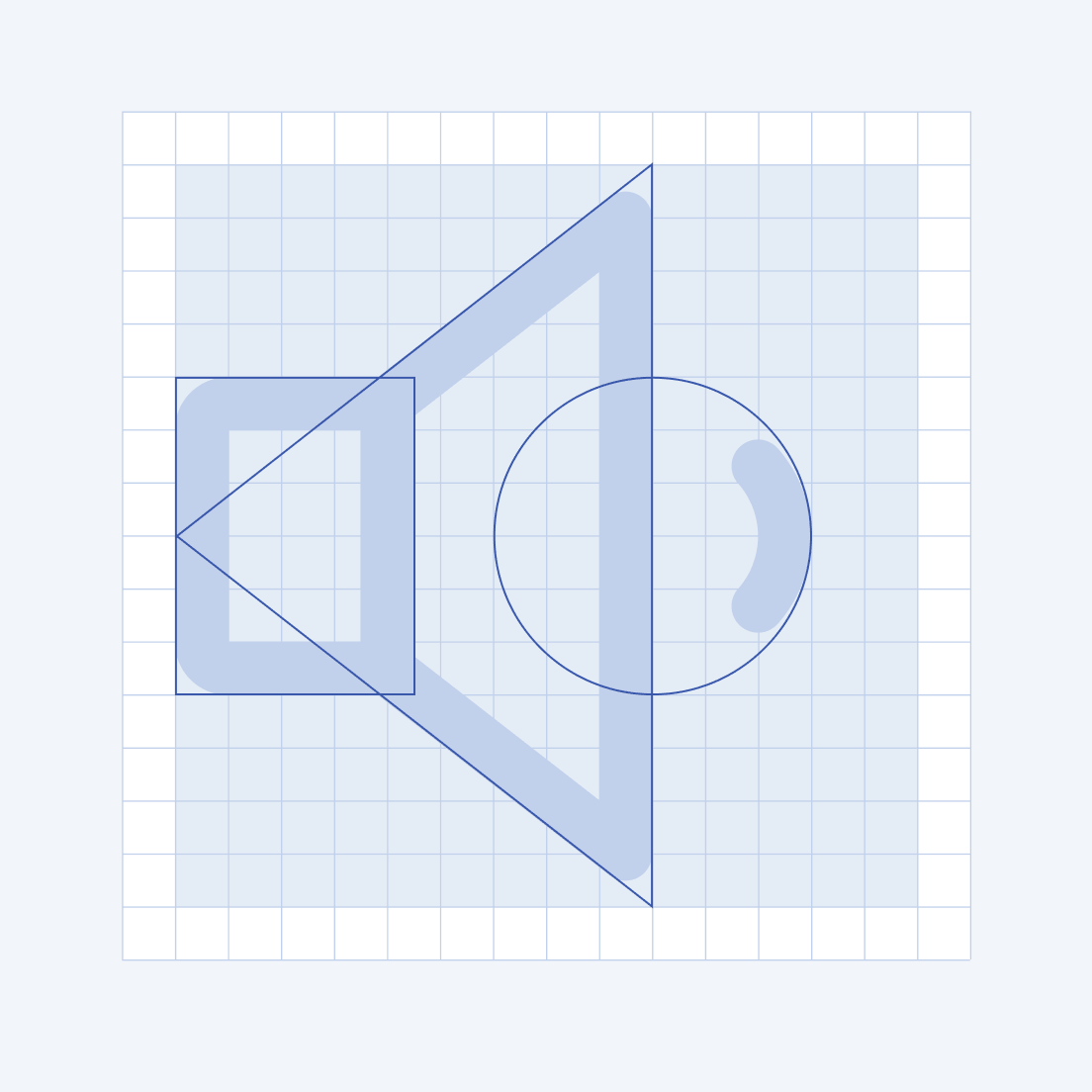 An image that demonstrates the style of the Telerik and Kendo UI components icons system.