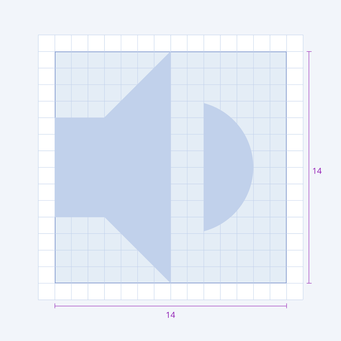 An icon that is places in the 14 x14 unites live area of the canvas in the Telerik and Kendo UI components icons system. A 14 x 14 unit icon live area of canvas in the Telerik and Kendo UI component icon system.