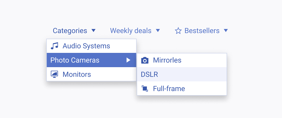 A Telerik and Kendo UI Menu component 