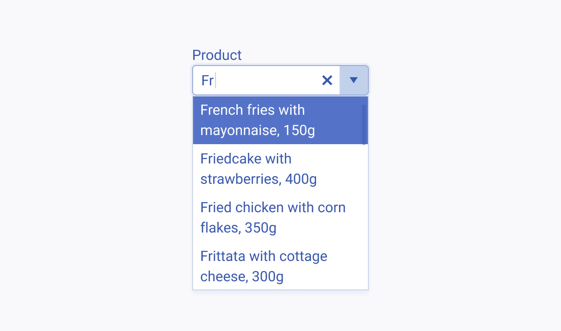 components autocomplete usage item content dont