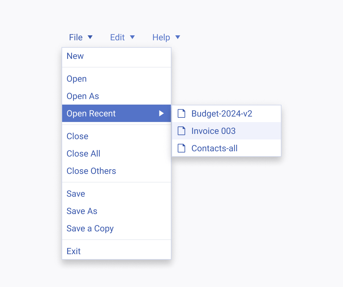 A Telerik and Kendo UI Menu