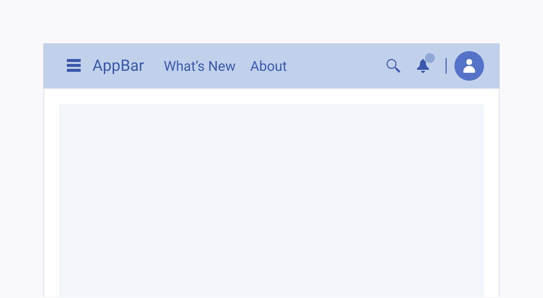 A Telerik and Kendo UI AppBar including the most used buttons