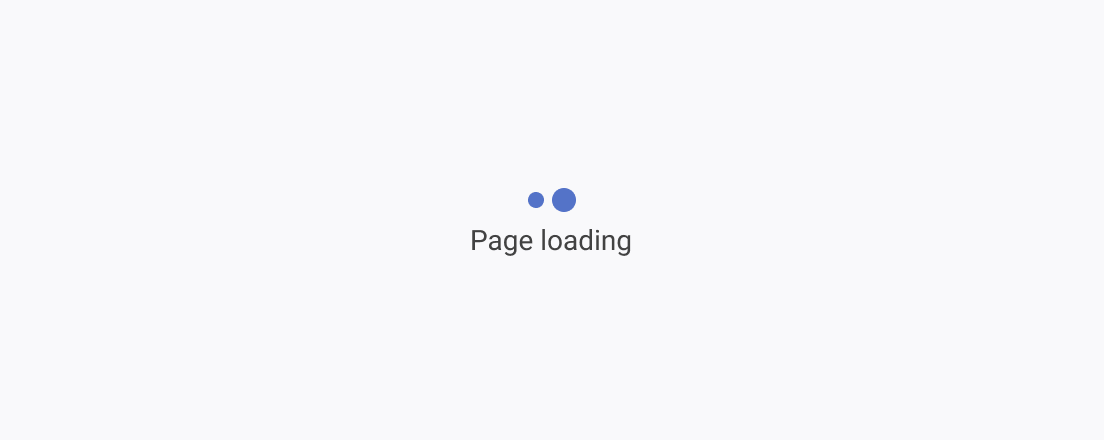 Render Telerik and Kendo UI Loader with a label that describes a loading page process. A Telerik and Kendo UI Loader with a label describing the loading process that takes an indeterminate amount of time.