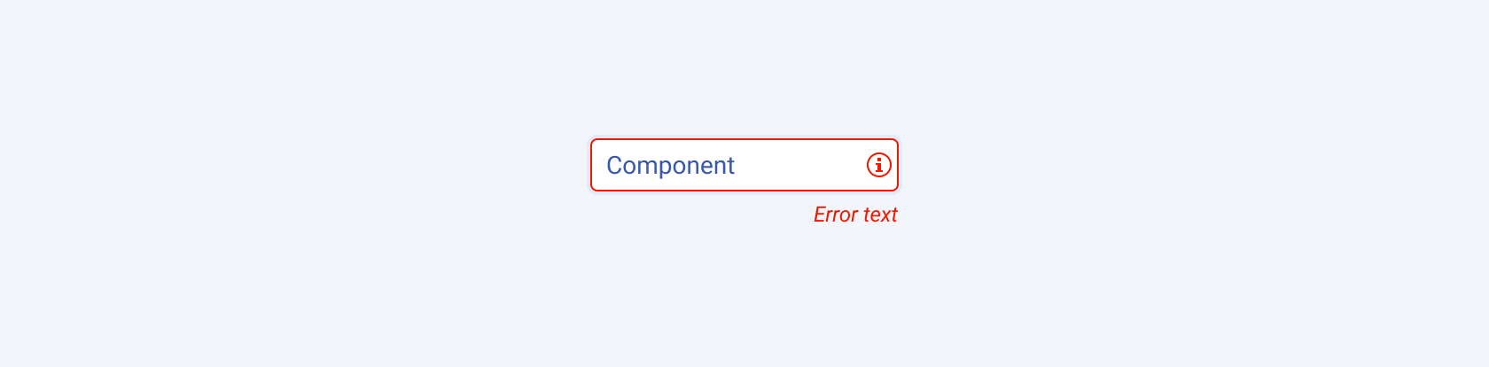 A Telerik and Kendo UI Error component alligned to the right