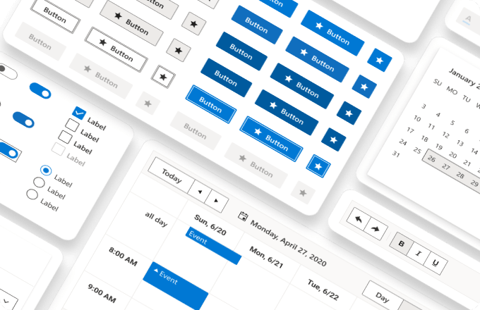 The cover image of the Telerik and Kendo UI Kit for Fluent