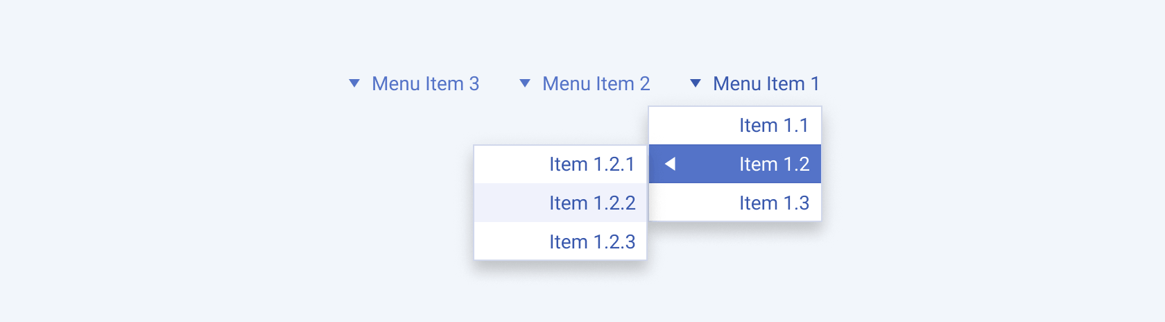 The Telerik and Kendo UI Menu component in a right-to-left scenario. The Telerik and Kendo UI Menu component showing the right-to-left option.
