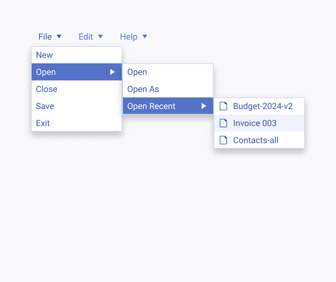 A Telerik and Kendo UI Menu 