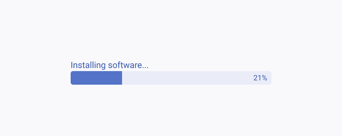 A Telerik and Kendo UI ProgressBar indicating installation progress