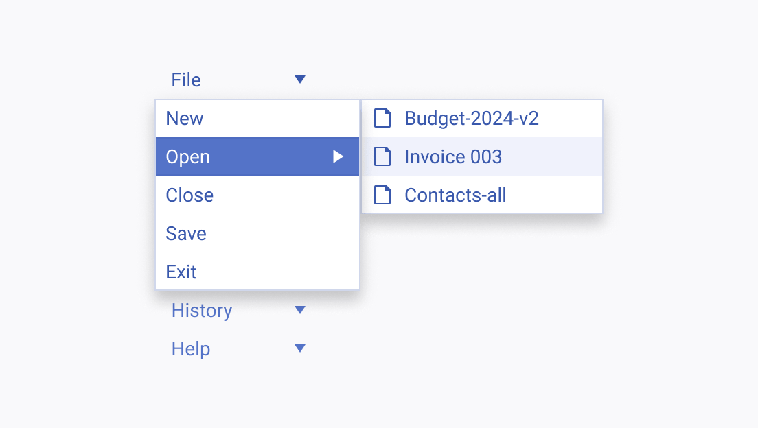 A Telerik and Kendo UI Menu