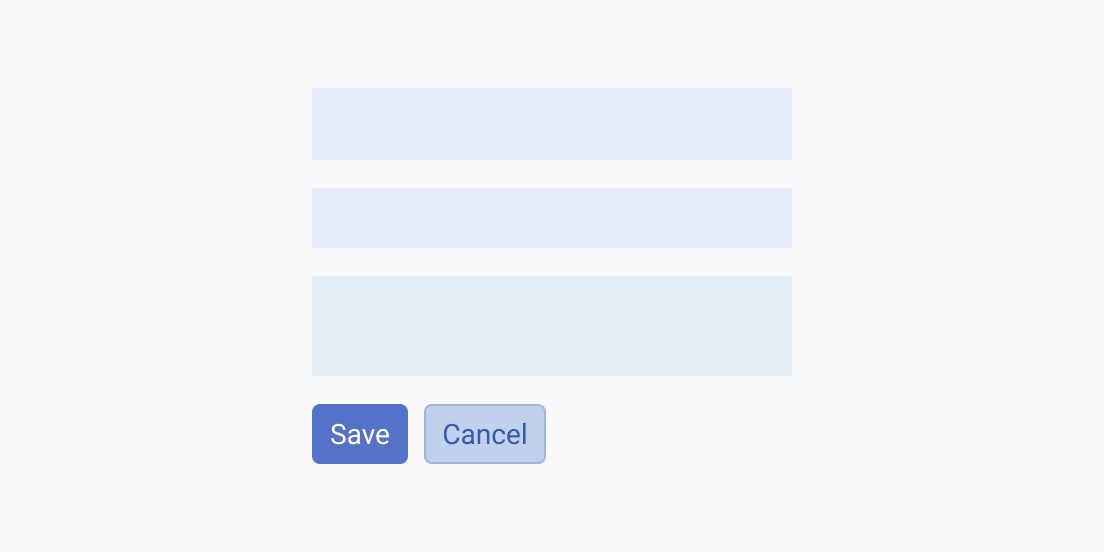 Two Telerik and Kendo UI Buttons with different fill modes in a dialog.