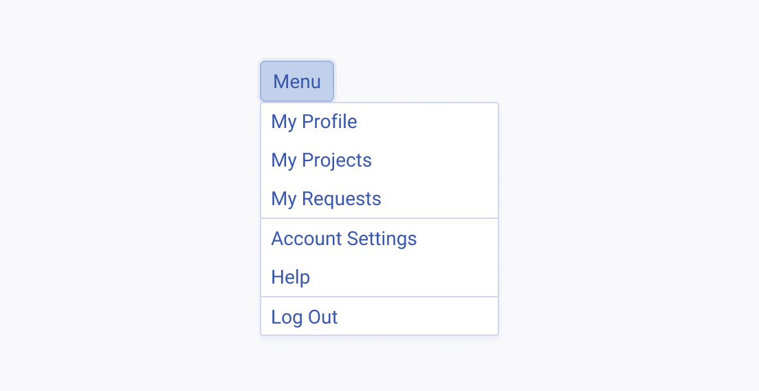 Avoid labels that are too general and can be misinterpreted when working with the Telerik and Kendo UI DropDownButton. A Telerik and Kendo UI DropDownButton with a vague label