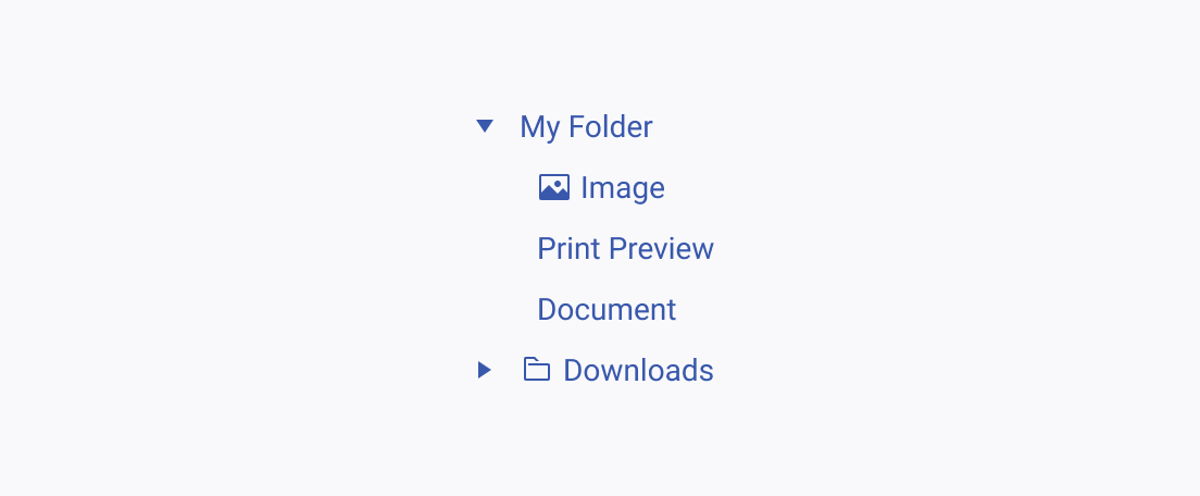 A Telerik and Kendo UI TreeView component with an icon for only one of the items