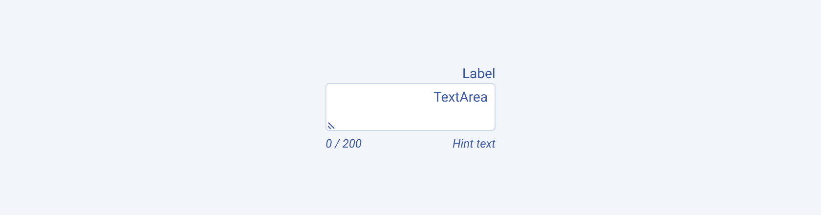 A Telerik and Kendo UI TextArea component with a Label and Hint demonstrating the right-to-left option. A Telerik and Kendo UI TextArea component with a Label and Hint demonstrating the right-to-left option.