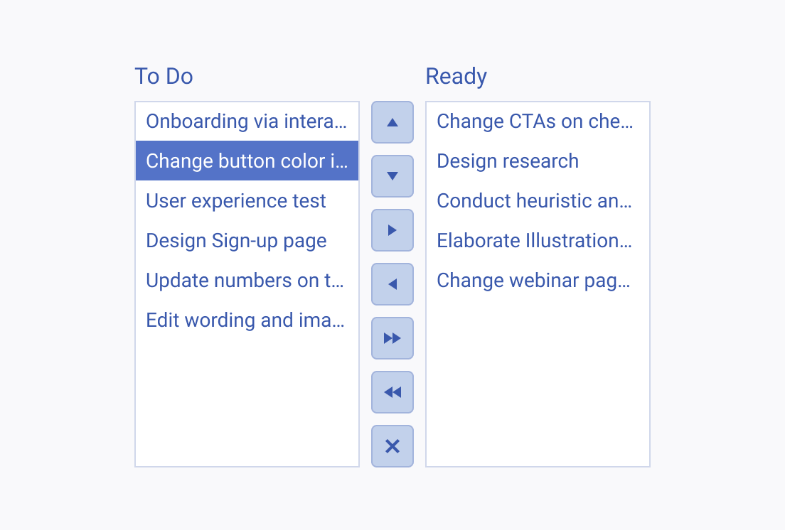 A Telerik and Kendo UI ListBox using too long list items.