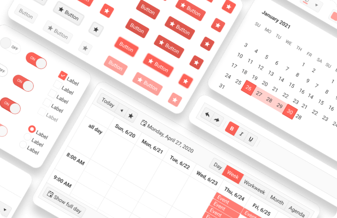 The cover image of the Telerik and Kendo UI Kit for the Default theme