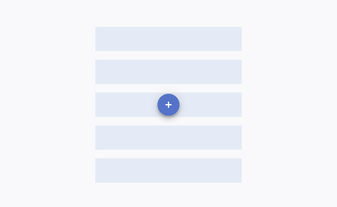 A Telerik and Kendo UI FloatingActionButton improperly positioned with respect to the content layout.