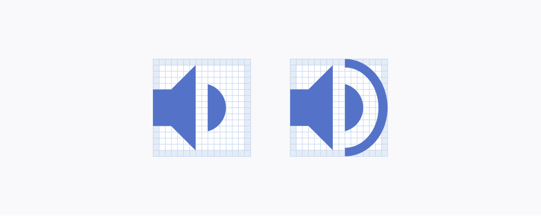 Icons of the same type keep their proportions and rations the same in the Telerik and Kendo UI Web Components Icons system Use the same icon proportions and ratios for consistency in the Telerik and Kendo UI context.