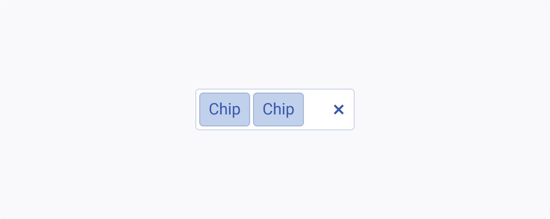 Two Telerik and Kendo UI Chips located in a single component and of the same size.