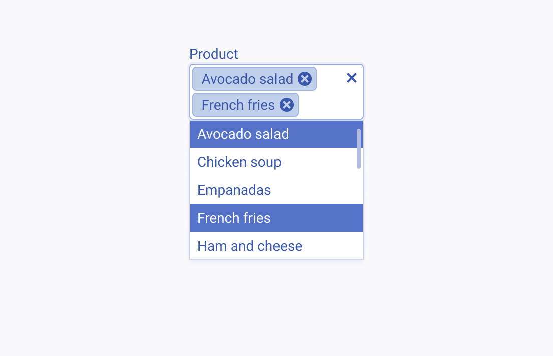 Display short, concise, and succinct descriptions for the items within the Telerik and Kendo UI MultiSelect to fit the width of the component on a single row. A Telerik and Kendo UI MultiSelect containing single-row options whose length elegantly fits the width of the component.