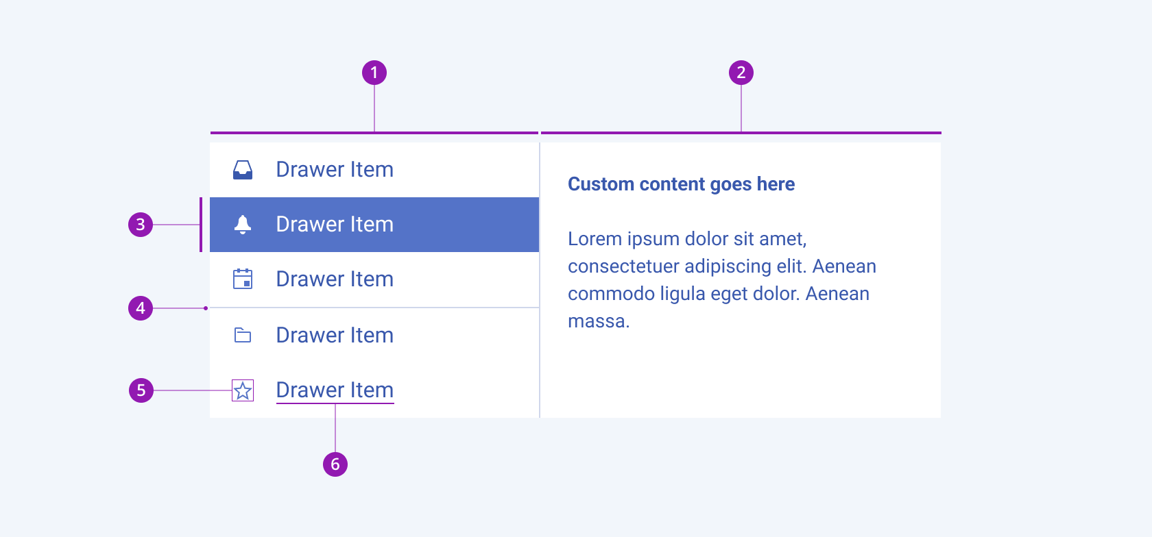A Telerik and Kendo UI Drawer component
