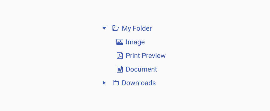 A Telerik and Kendo UI TreeView component with icons for all items