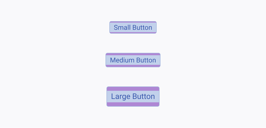 Apply different spacing values for building the sizes of the Telerik and Kendo UI components. Recommendations for applying spacing values when defining the size of Telerik and Kendo UI components
