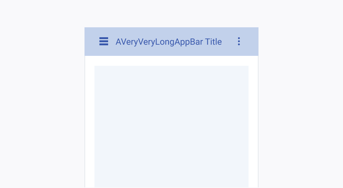 A Telerik and Kendo UI AppBar with a too long title