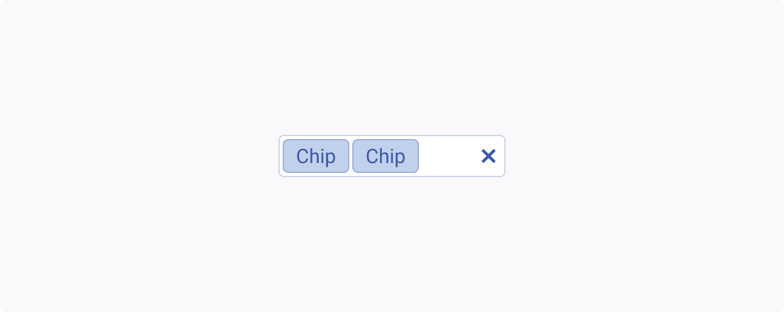 Apply the fill mode that corresponds to the emphasis and the context in which the Telerik and Kendo UI Chip component is used. Two Telerik and Kendo UI Chips within a single component, both using the same solid fill mode.