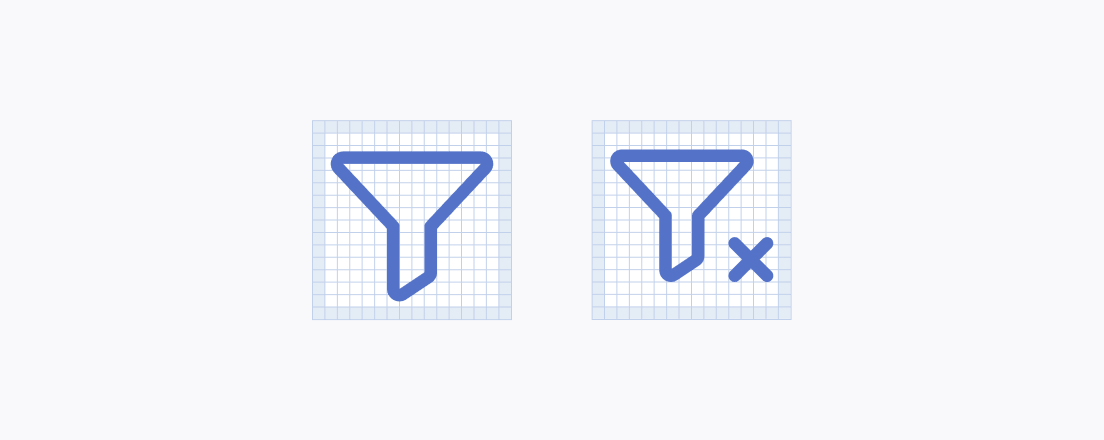 Do not scale icons in the same icon set in the Telerik and Kendo UI context.