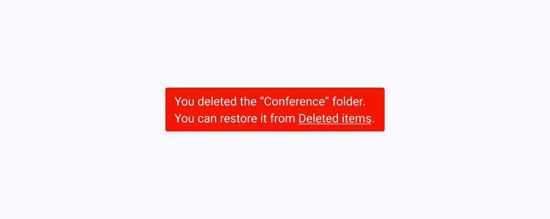 A Telerik and Kendo UI Notification displaying a message corresponding to the applied semantic color