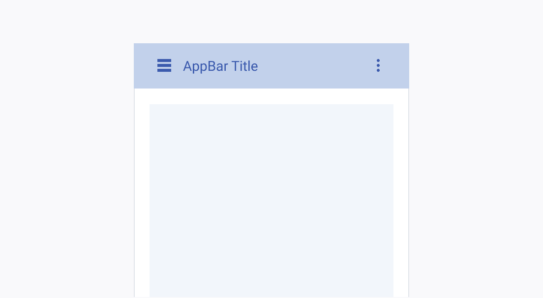 A Telerik and Kendo UI AppBar with a concise title