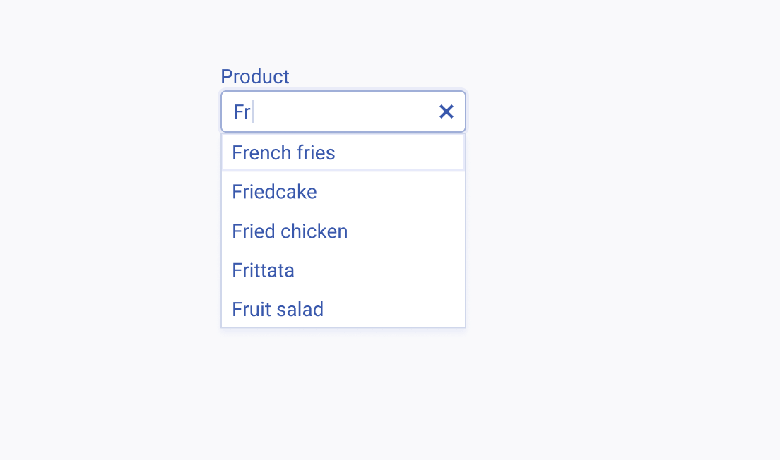 components autocomplete usage item content do