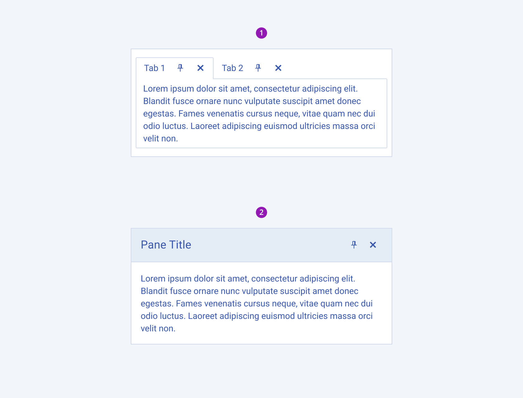 A Telerik and Kendo UI DockManager rendering with tabbed and scrollable panes.