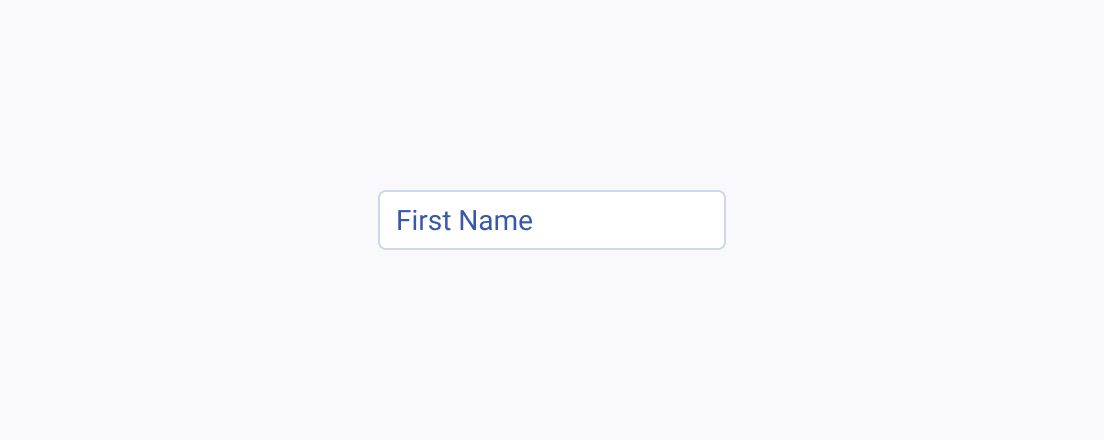 A representation of a Telerik and Kendo UI Floating Label including clear text A Telerik and Kendo UI Floating Label with clear text