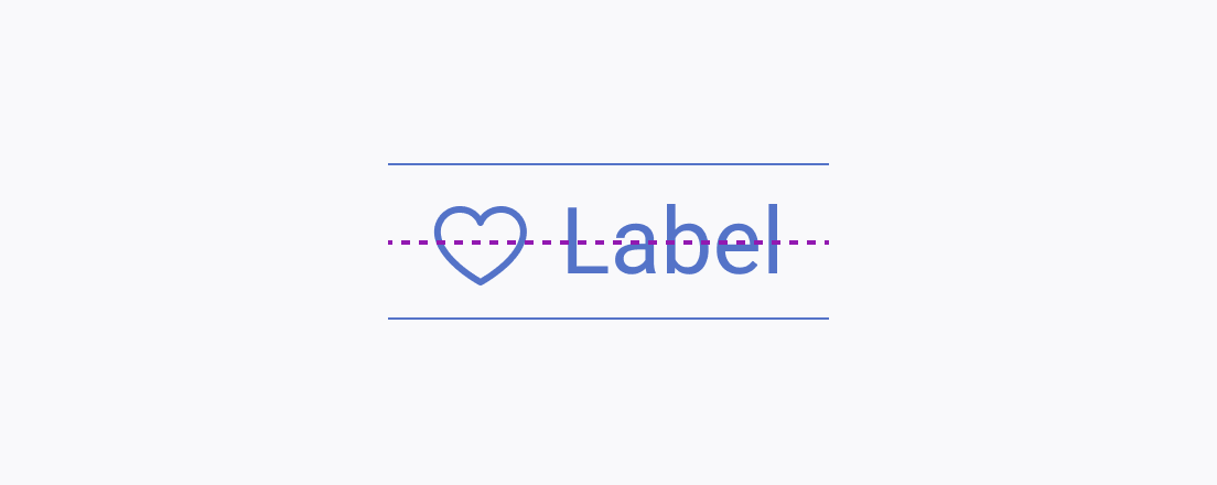 An image displaying vertically aligned and centered icon and textual content as recommended in the Telerik and Kendo UI context.