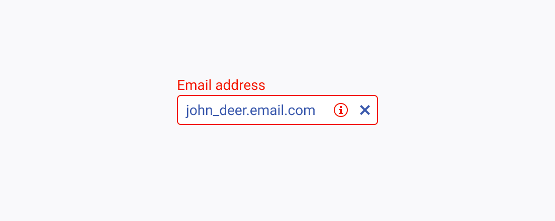 Do not use a Telerik and Kendo UI MaskedTextBox which lacks a validation hint as of what the requirements for the user input are. A Telerik and Kendo UI MaskedTextBox not accepting the user email address input or showing what the required input type is.