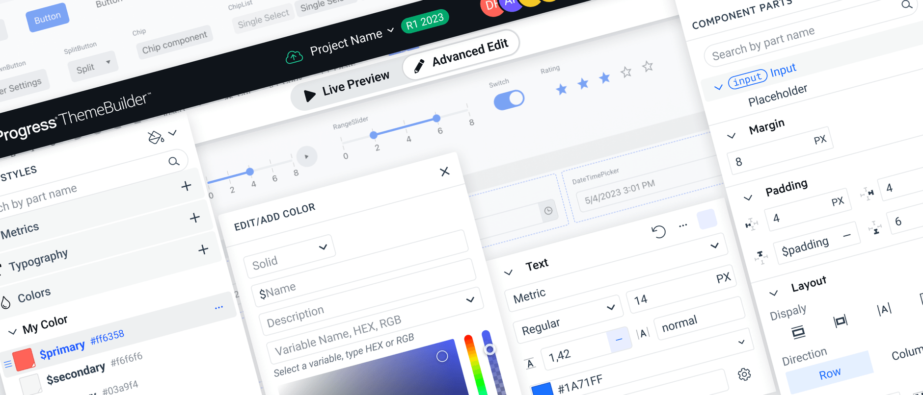 Styling UI components with Progress ThemeBuilder and the Telerik and Kendo UI Design System