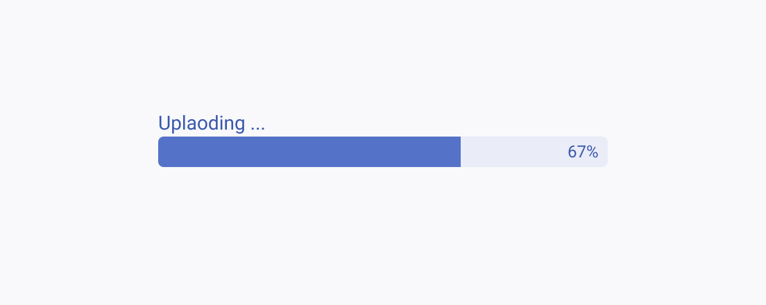 A Telerik and Kendo UI ProgressBar with a label