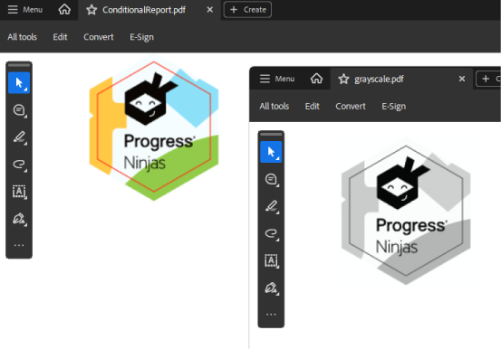 Converting Colored PDF Documents to GrayScale