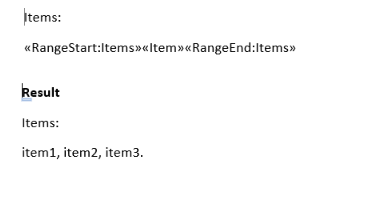Rad Words Processing mail merge