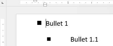 Bullet Text Indentation