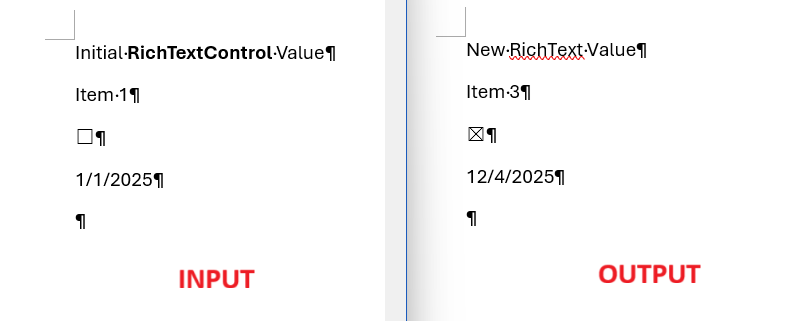 WordsProcessing Change SDT Content