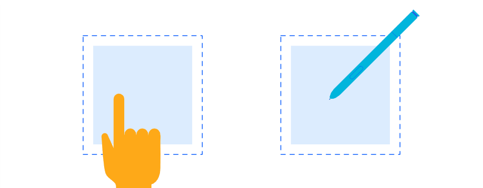 A short animation on the tapping gesture