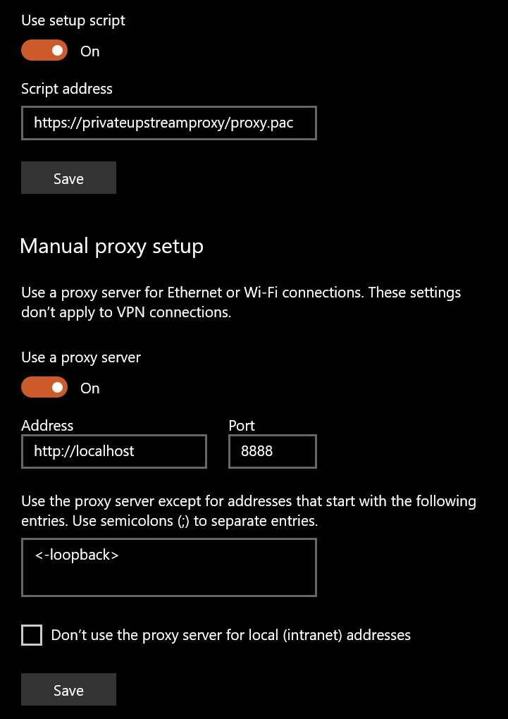 System OS Auto Proxy Settings with Fiddler Classic